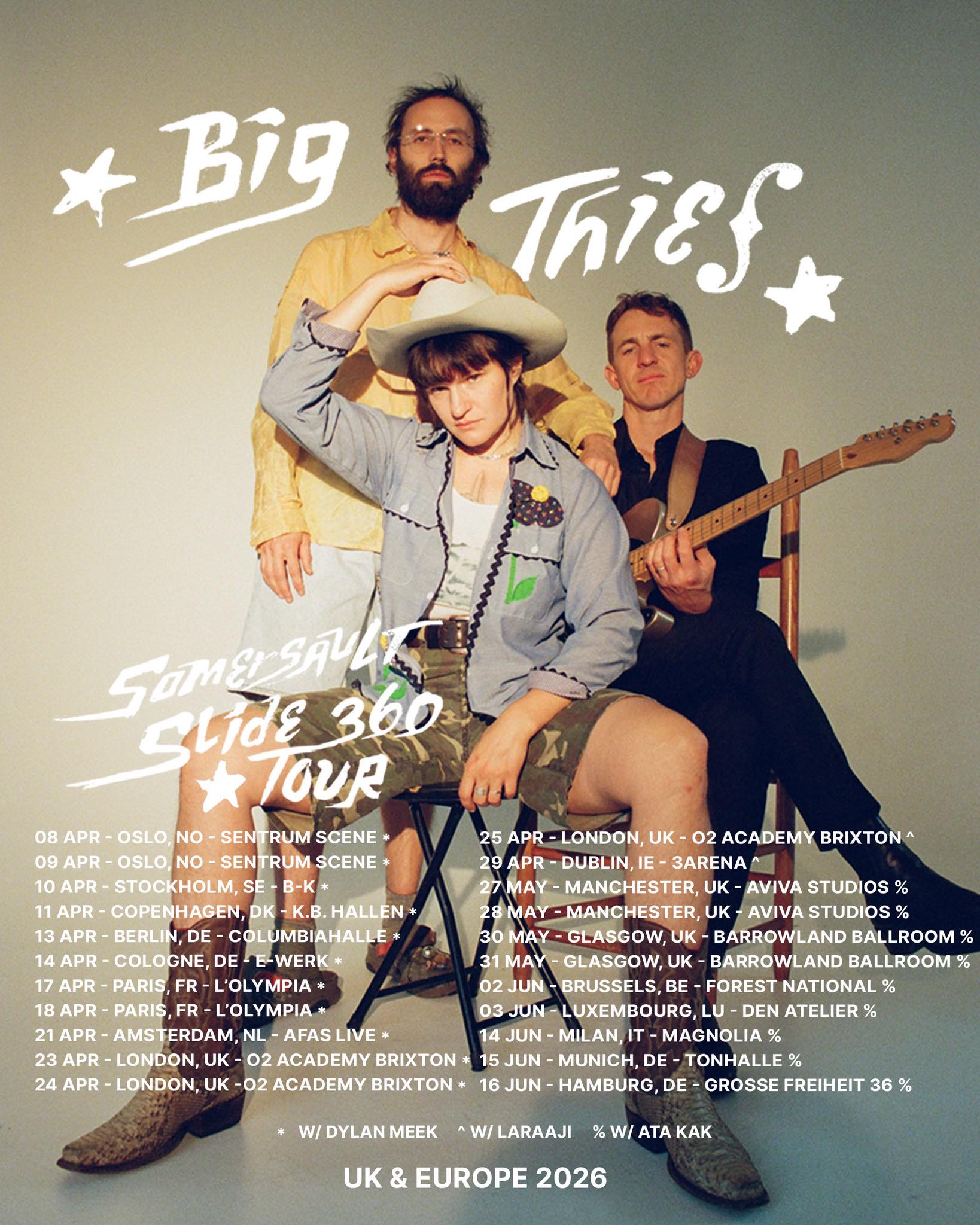 Big Thief Somersault Slide 360 Tour Poster 2026